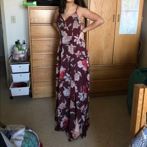 Floral Maxi dress with slit